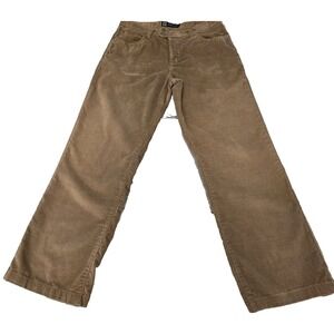 University Club Pants Mens 32 Corduroy Button Fly Wide Leg Casual Retro 32x3l in